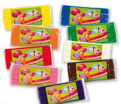 [8219B] ASSORTIMENT VAN 9 ZACHTE PLASTICINES 500GR