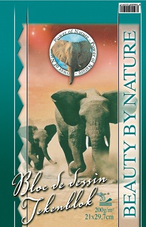 [1323] Zeichenblock 22 x 29, 200 g/20 Blatt.