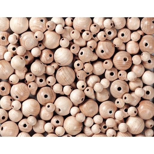 [8263] 15MM NATURAL WOOD BEADS, BAG OF 50