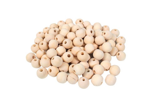 [8266] PERLES BOIS NATUREL 20MM, LE SAC DE 25