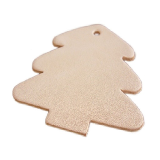 [848805] LEATHER SHAPES FIR TREE, SET OF 15