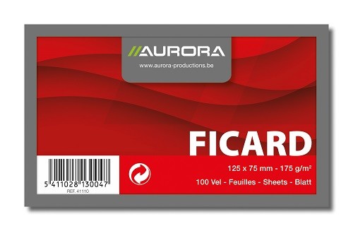 [0800] FICHES 75X125 UNIES /100
