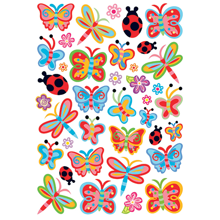 [81899] LANDELIJKE ZELFKLEVENDE STICKERS, 2 VELLEN