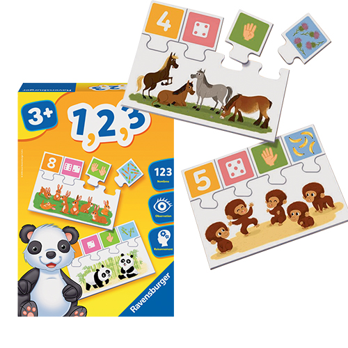 [980114] PUZZLES "1,2,3", 40-teilig