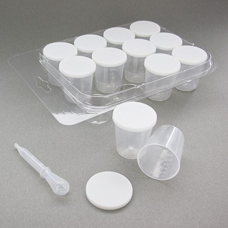 [5100] 12 POTS DE 30ML GRADUÉ+PIPETTE
