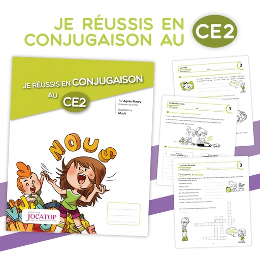 [JC6022] JE RÉUSSIS EN CONJUGAISON, 3-4ÈMES PRIMAIRES