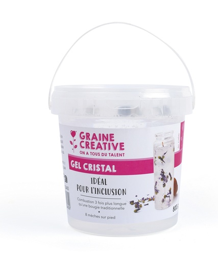 [8425] GEL-CIRE POUR BOUGIE, 800G+MÈCHES