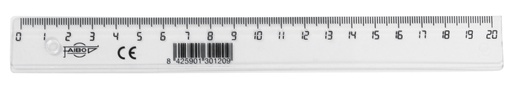 [7412] TRANSPARENT PLASTIC SLAT, 20 CM