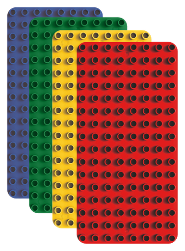 [B005] GROTE BAKSTENEN GRONDPLATEN, SET VAN 4