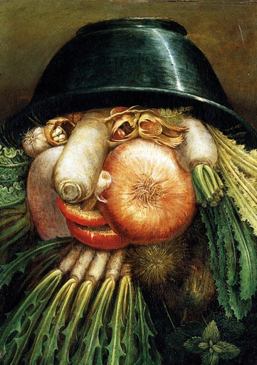 [SA7502] ARCIMBOLDO'S VEGETABLE GARDEN MAN PUZZLE, 12 PCS