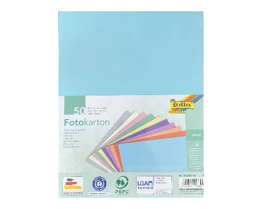 [2044] PASTEL CARDBOARD A4 10 COLORS, 50 SHEETS