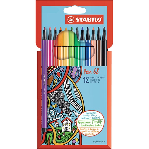 [539004] MARQUEURS PEN 68 CLASSIQUES, ÉTUI DE 12