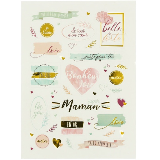 [847709] STICKERS MAMAN EN OR