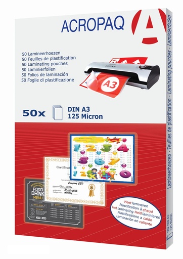 [7802] A3 LAMINEERHOEZEN, 125MIC /100