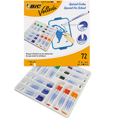 [5395B] VELLEDA FINS CLASSPACK OF 72 MARKERS