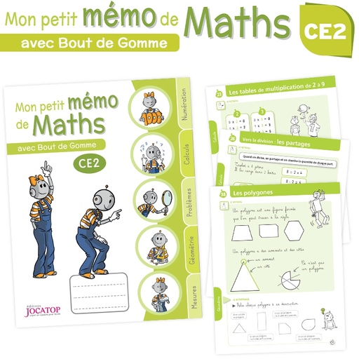 [JC6074] MON PETIT MÉMO MATH, 3-4ÈMES PRIMAIRES