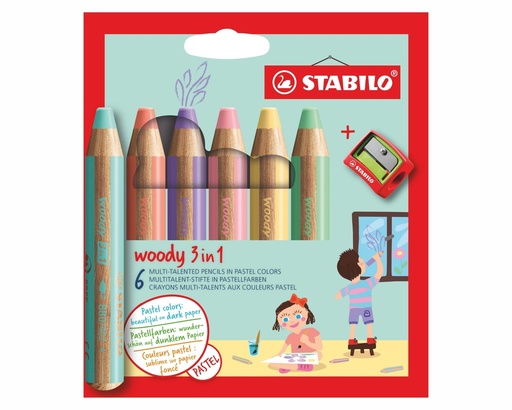 [5274] WOODY 'PASTEL', ÉTUI DE 6