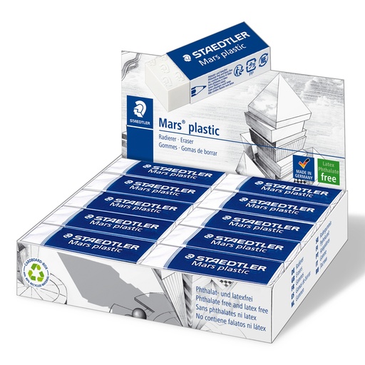 [5608B] CRAYON 'MARS PLASTIC' ERASER, BOX OF 20
