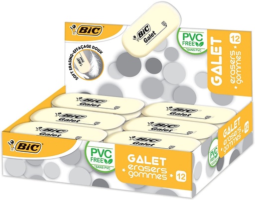 [5601B] GOMMES CRAYON 'GALET', BOÎTE DE 12