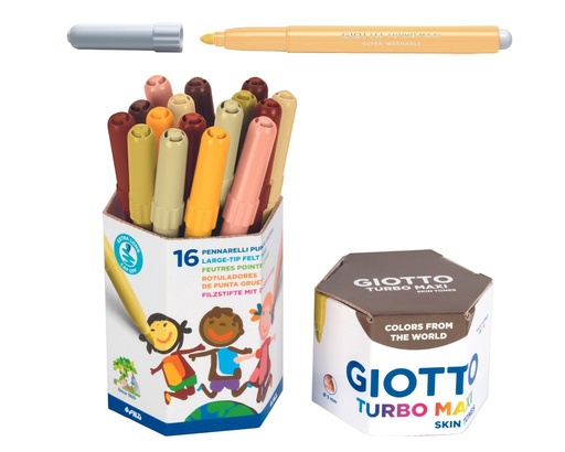 [535015] TURBO MAXI MARKER 'HUIDTINTEN-MULTICULTUREEL', POT VAN 16