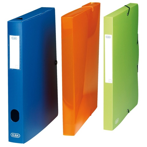 [3327] BOÎTE PLASTIQUE DOS 4CM A4 PRESSION