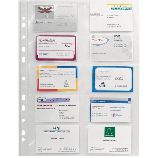 [3525] BUSINESS CARD POCKETS, BAG OF 10