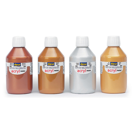 [5043B] ASSORTMENT OF 4 METAL ACRYLIC PAINTS 250ML