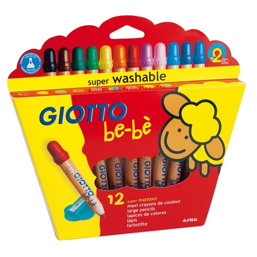 [525510] CRAYONS MAXI BE-BÈ, ÉTUI DE 12